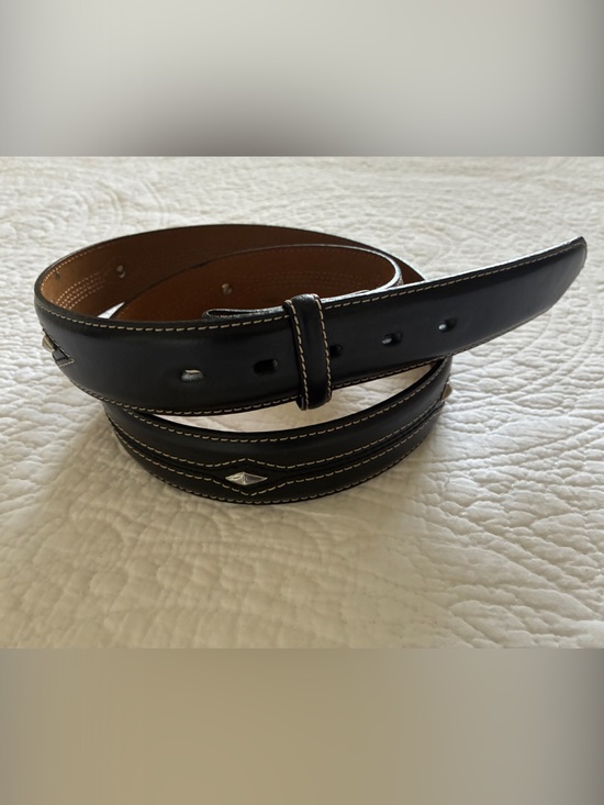 Nocona Belt Co Other - Nocona Classic Black Leather Belt with Contrast Stitching